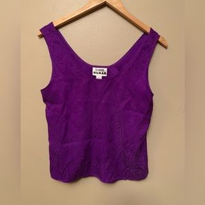 Purple silk tank top